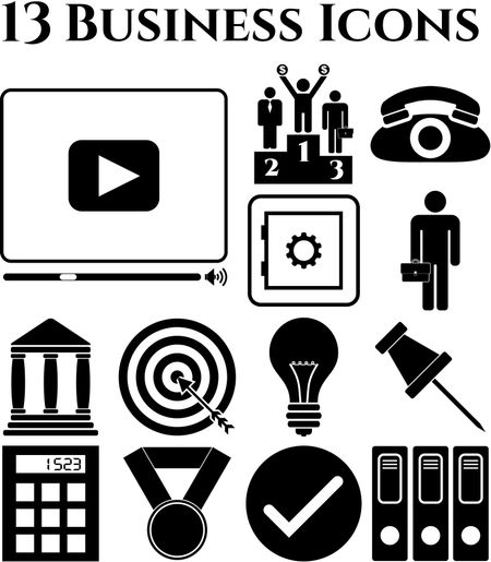Set of 13 business icons. Quality Icons.