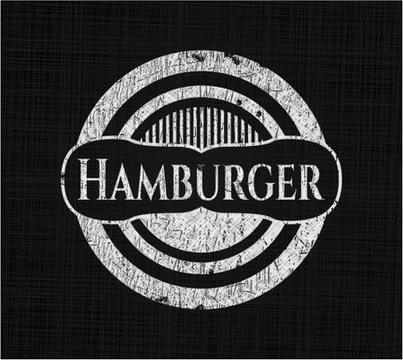 Hamburger written on a blackboard