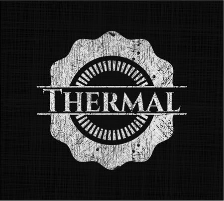 Thermal chalkboard emblem