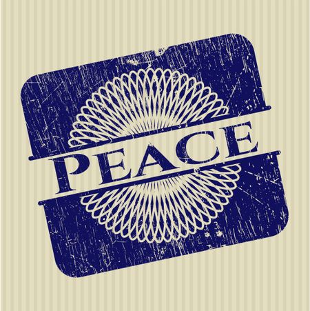 Peace rubber grunge stamp