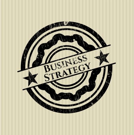 Business Strategy rubber seal with grunge texture