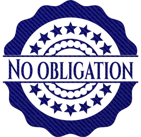No obligation denim background