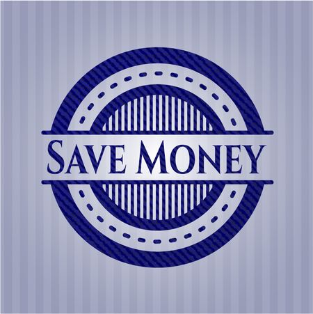 Save Money denim background