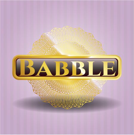 Babble gold shiny badge
