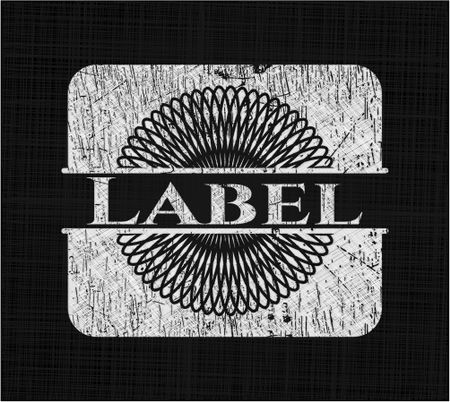 Label chalkboard emblem