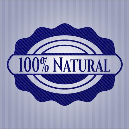 100% Natural with jean texture