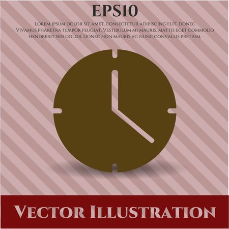 clock time icon vector symbol flat eps jpg app web