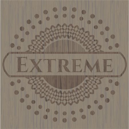 Extreme wooden emblem. Vintage.