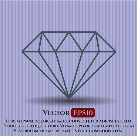 diamond icon vector symbol flat eps jpg app web concept website