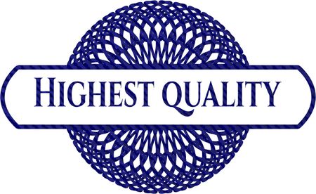 Highest Quality emblem with denim high quality background