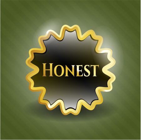 Honest gold badge or emblem