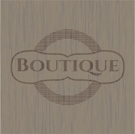 Boutique retro wood emblem