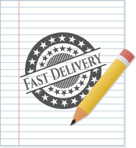 Fast Delivery pencil emblem