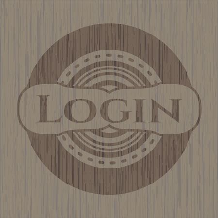 Login realistic wooden emblem