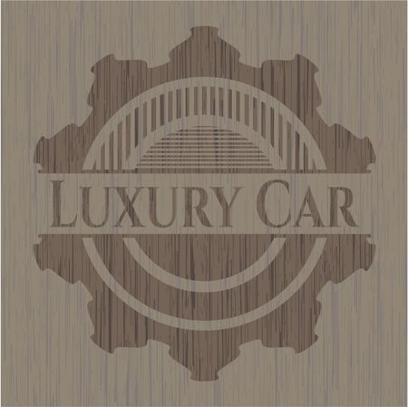 Luxury Car retro wood emblem