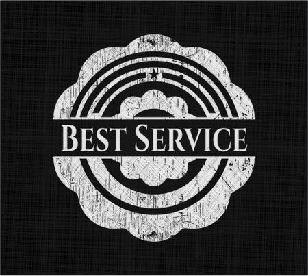 Best Service written with chalkboard texture