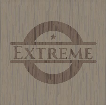 Extreme retro wood emblem