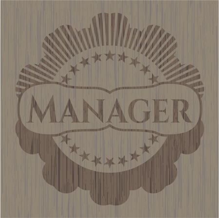 Manager retro wood emblem