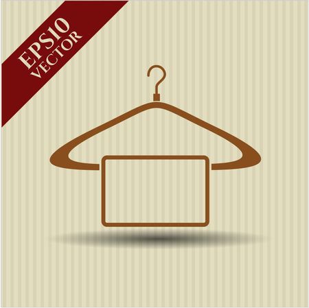 Hanger with Towel vector icon