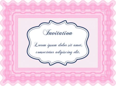 Invitation template. Detailed. Easy to print. Nice design. 