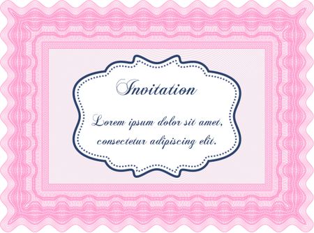 Invitation template. Detailed. Easy to print. Nice design.