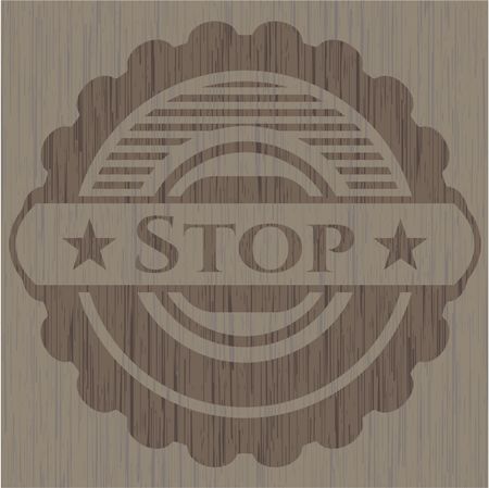 Stop wooden signboards