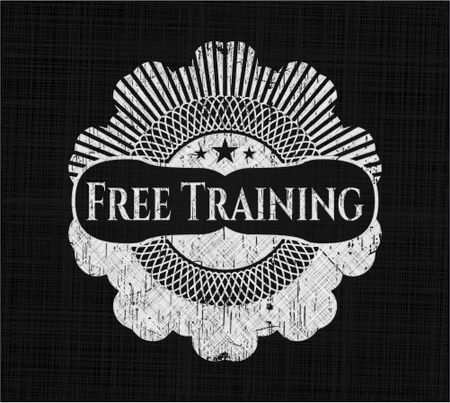 Free Training written with chalkboard texture
