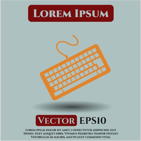 keyboard icon vector symbol flat eps jpg app web concept website