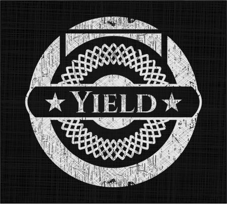 Yield written with chalkboard texture