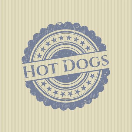 Hot Dogs rubber grunge texture stamp