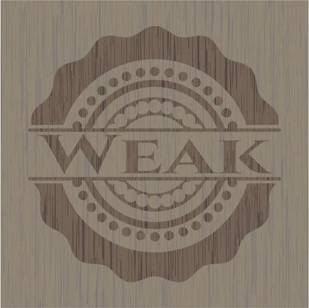 Weak realistic wooden emblem