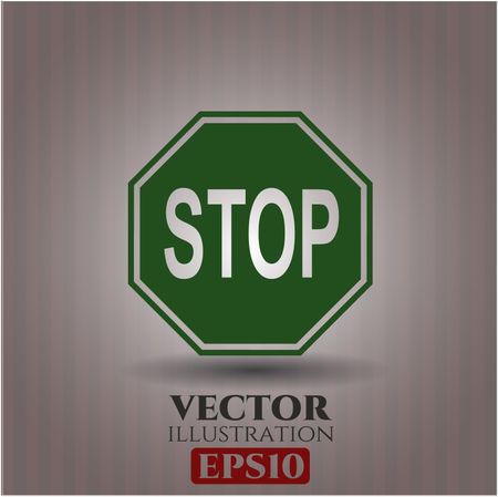 stop icon vector symbol flat eps jpg app web concept website