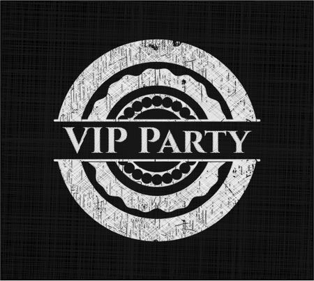 VIP Party chalkboard emblem