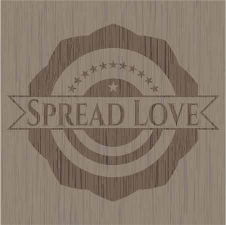 Spread Love wooden emblem