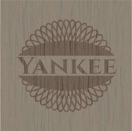 Yankee retro wooden emblem