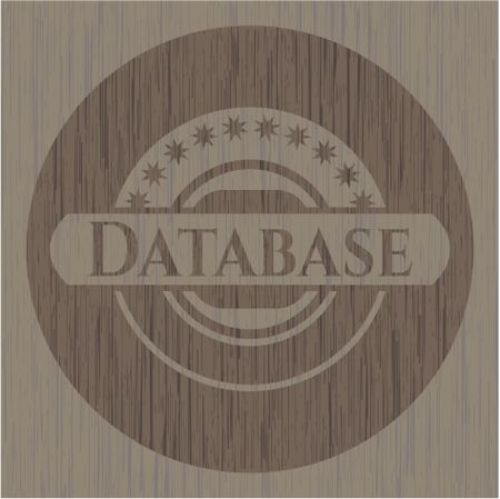 Database wood emblem. Retro