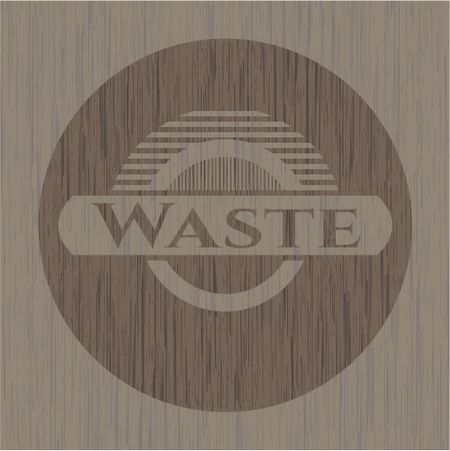 Waste wood emblem. Retro