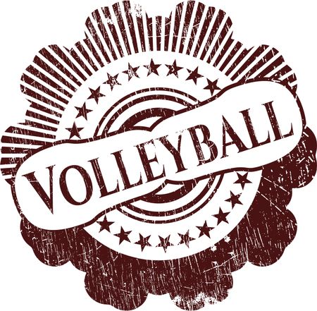Volleyball rubber stamp
