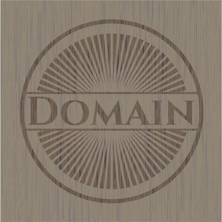 Domain retro wooden emblem