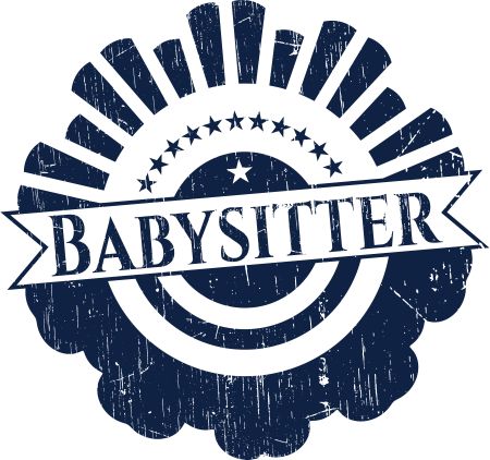 Babysitter rubber stamp