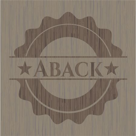 Aback retro style wood emblem