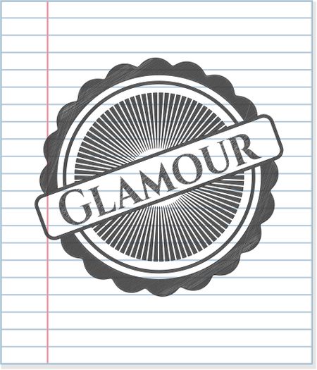 Glamour pencil strokes emblem