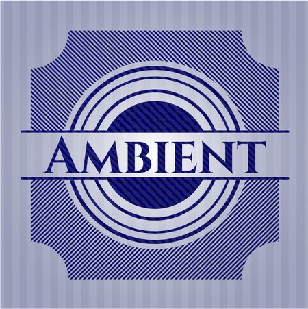 Ambient badge with denim background