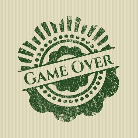 Game Over rubber grunge seal