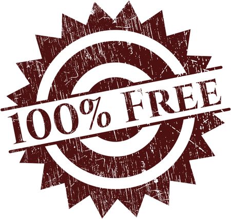 100% Free rubber stamp with grunge texture