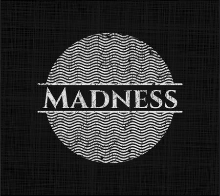 Madness written with chalkboard texture
