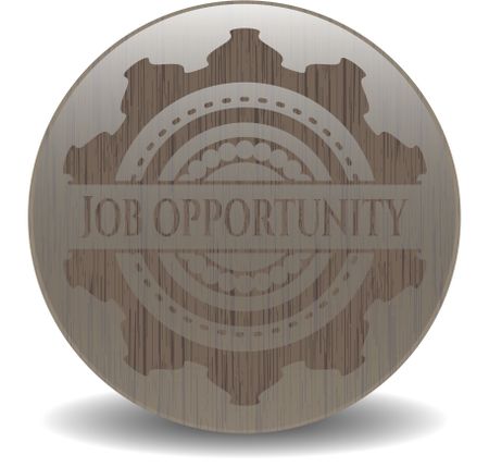 Job Opportunity wooden emblem. Retro