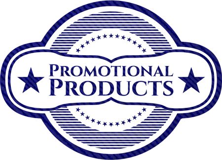 Promotional Products emblem with jean high quality background