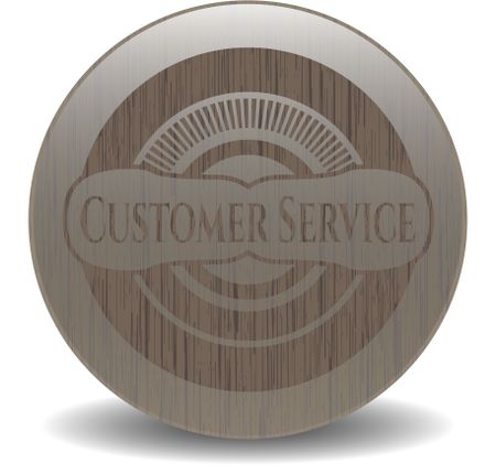 Customer Service wood emblem. Retro