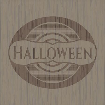 Halloween wooden emblem